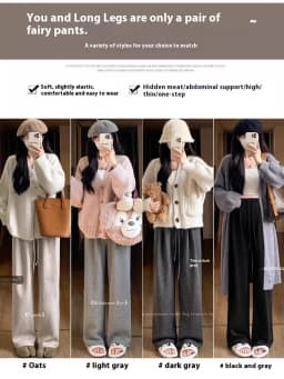 Maternity Pants Spring and Fall Models Wide-Legged Pants Without Babywear Maternity Casual Pants Large Size Glutinous Rice Pants