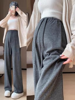 Maternity Pants Spring and Fall Models Wide-Legged Pants Without Babywear Maternity Casual Pants Large Size Glutinous Rice Pants