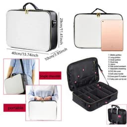 Professional Cosmetic Bag for Women Leather Travel Makeup Case Female Large Capacity Beauty Tool Makeup Brush Artist Make Up Box