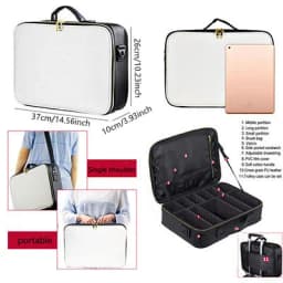Professional Cosmetic Bag for Women Leather Travel Makeup Case Female Large Capacity Beauty Tool Makeup Brush Artist Make Up Box