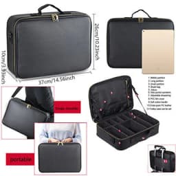 Professional Cosmetic Bag for Women Leather Travel Makeup Case Female Large Capacity Beauty Tool Makeup Brush Artist Make Up Box