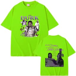 Rapper Lil Durk Hip Hop Fashion Vintage T-shirt Men Women's Round Neck Oversized Tshirt Men's 100% Casual Cotton Short Sleeve