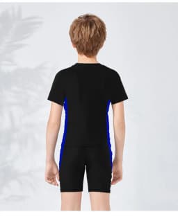 Children's Summer New Swimsuit Boys Middle And Big Kids Split Training Swimsuit Boys Swim Trunks New Quick-Drying Set Of Two