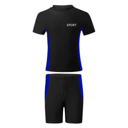 Children's Summer New Swimsuit Boys Middle And Big Kids Split Training Swimsuit Boys Swim Trunks New Quick-Drying Set Of Two