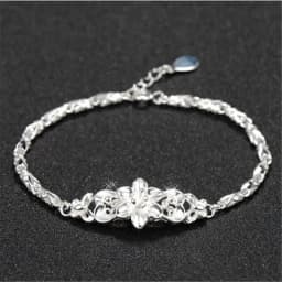 New beautiful flowers chain charms 925 Sterling silver Bracelet for woman fine fashion jewelry Wedding party lady gifts