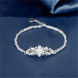 New beautiful flowers chain charms 925 Sterling silver Bracelet for woman fine fashion jewelry Wedding party lady gifts