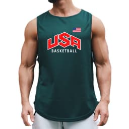 Usa and Flag of The United States Fashion Sports Tank Tops Mens Summer Quick Dry Mesh Gym Clothing Muscle Vest Basketball Jersey