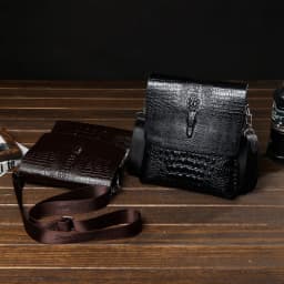 Luxury Brand Messenger Bag Men Leather Business Alligator Shoulder Bag Male Casual Satchel Crocodile Grain Crossbody Bag For Men