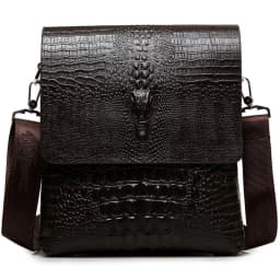 Luxury Brand Messenger Bag Men Leather Business Alligator Shoulder Bag Male Casual Satchel Crocodile Grain Crossbody Bag For Men