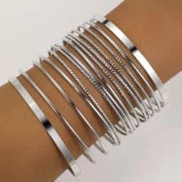 12pcs Punk Gold Color Chain Bracelets Set for Women Boho Thick Charm Curb Cuban Bracelet Bangles Fashion Jewelry Gift 2024 New