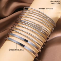 12pcs Punk Gold Color Chain Bracelets Set for Women Boho Thick Charm Curb Cuban Bracelet Bangles Fashion Jewelry Gift 2024 New