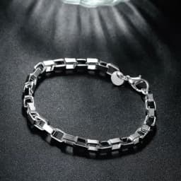 925 sterling Silver classic 5MM long box Chain Bracelets necklace Jewelry set for men Fashion Party wedding accessories Gifts