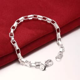 925 sterling Silver classic 5MM long box Chain Bracelets necklace Jewelry set for men Fashion Party wedding accessories Gifts