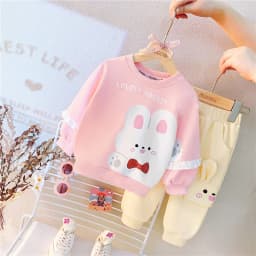 New Spring Autumn Baby Clothes Suit Children Girls Fashion Cartoon T-Shirt Pants 2Pcs/Set Toddler Sports Costume Kids Tracksuits