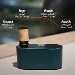 KINSCOTER Premium Portable Waterless Aroma Diffuser Compact Essential Oil Nebulizer Ideal Scent Machine for Gifting