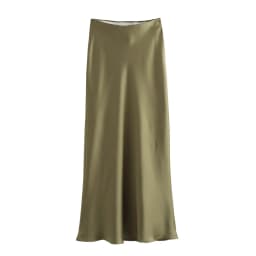 KONDALA 2026 Spring Summer Brown Satin Women Skirts Chic Elegant Prom Ladies Skirts Valentine‘s Day Beach Party Girls Skirts