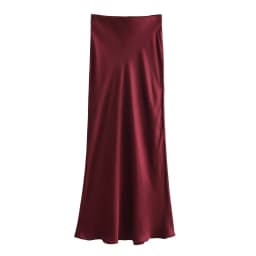 KONDALA 2026 Spring Summer Brown Satin Women Skirts Chic Elegant Prom Ladies Skirts Valentine‘s Day Beach Party Girls Skirts