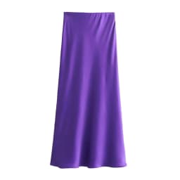 KONDALA 2026 Spring Summer Brown Satin Women Skirts Chic Elegant Prom Ladies Skirts Valentine‘s Day Beach Party Girls Skirts