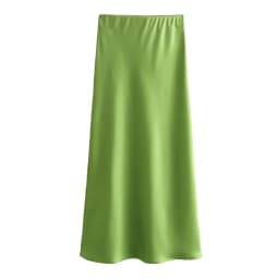 KONDALA 2026 Spring Summer Brown Satin Women Skirts Chic Elegant Prom Ladies Skirts Valentine‘s Day Beach Party Girls Skirts
