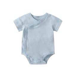 0-3 Months Newborn Baby Onesies Solid Color Cotton Bodysuit Slant Open Button Soft Infant Casual Bebe Clothes For Baby Boy Girl