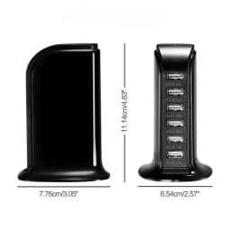 30W Fast Multi 6 USB Port Hub Charger Desktop Quick Charging Dock Station Home Multiple Travel Adapter Wall Socket For iPhone 15