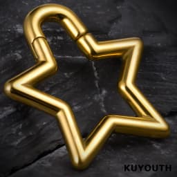KUYOUTH-Ear Weights Expanders, Hanger Stretchers, Pentagram Magnet, Stainless Steel Piercing, Body Jewelry, Earring, 2Pcs