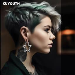 KUYOUTH-Ear Weights Expanders, Hanger Stretchers, Pentagram Magnet, Stainless Steel Piercing, Body Jewelry, Earring, 2Pcs