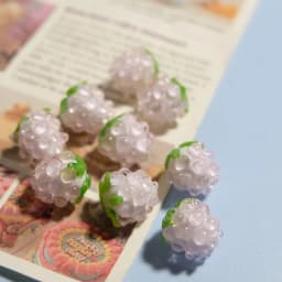 DIY Mini Czech Glass Grape Beads Raspberry Pendant Accessory Bead