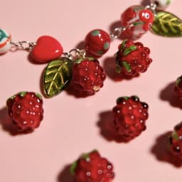 DIY Mini Czech Glass Grape Beads Raspberry Pendant Accessory Bead