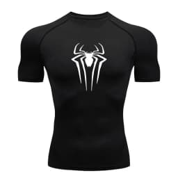 Y2K GYM Compression Tshirts Sport Workout Thorn Print T-shirts Mens Running Fitness Tight Summer Sportswear Top Tee