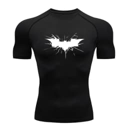 Y2K GYM Compression Tshirts Sport Workout Thorn Print T-shirts Mens Running Fitness Tight Summer Sportswear Top Tee
