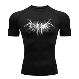 Y2K GYM Compression Tshirts Sport Workout Thorn Print T-shirts Mens Running Fitness Tight Summer Sportswear Top Tee