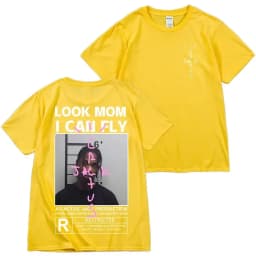 HOT SALE Cactus Jack T-shirt High Quality Cotton Men Women LOOK MOM I CAN FLY Tee ASTROWORLD Hip Hop Short Sleeve Tshirts Tops