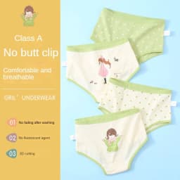 4PCS/set Children's Cotton Girl Panties for Girls Briefs Cute Children Girl Panties Soft Underwear Cartoon Shorts Underwears