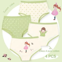 4PCS/set Children's Cotton Girl Panties for Girls Briefs Cute Children Girl Panties Soft Underwear Cartoon Shorts Underwears