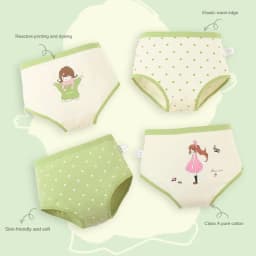 4PCS/set Children's Cotton Girl Panties for Girls Briefs Cute Children Girl Panties Soft Underwear Cartoon Shorts Underwears