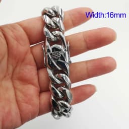 Top Quality Stainless Steel Miami Curb Cuban Chain Bracelet Hip Hop Rocker Women Mens Unisex Jewelry 8/10/12/14mm