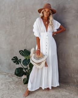 Sexy Bikini Cover-ups Long White Tunic Casual Summer Beach Dress Elegant Women Clothes Beach Wear Swim Suit Cover Up