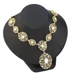 Sunspicems Gold Color Morocco Choker Necklace For Women Arabic Bride Wedding Jewelry