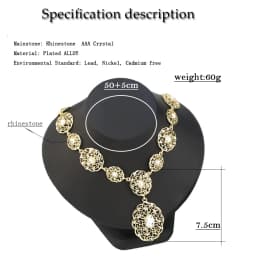Sunspicems Gold Color Morocco Choker Necklace For Women Arabic Bride Wedding Jewelry
