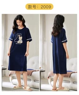 Summer Dresses Women's Ice Silk Nightgowns Plus Size Dresses Cute Wind Women's Knee Length Dresses Large Bust Women's Dresses