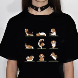 Summer Beagle T Shirt Women Comic Graphic Streetwear Tshirt Girl Funny Clothing Creative Fashion Women's T-Shirt Clothing