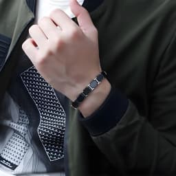 ARADOO Premium Ceramic Bracelet with Magnetic Hematite Titanium Steel Wristband Jewelry Gifts