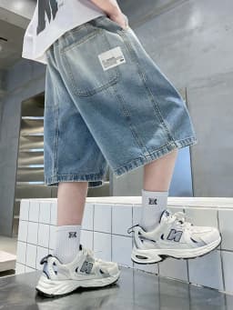 Boy Star  Jeans 2025 Summer New Product Fashion Boys Denim Mid-Pants Children's Casual Cropped Pants 5-15 Years Old
