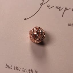 Rose Gold Beads Water Drop 925 Sterling Silver Charm Jewelry Accessories Trendy Gift For Women