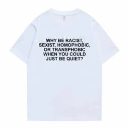 Why Be Racist Frank T-shirt Blond Hip Hop Trend Tshirt Ocean Hip-Hop Oversized T Shirt Men Women Casual Short Sleeve