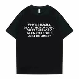 Why Be Racist Frank T-shirt Blond Hip Hop Trend Tshirt Ocean Hip-Hop Oversized T Shirt Men Women Casual Short Sleeve