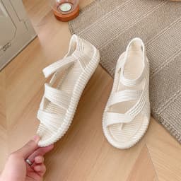 Men's Beach Sandals Summer Vacation EVA Non-Slip Straw Sandals Fashion Couple Flip Flops Soft Outdoor Breathable Casual Shoes