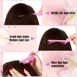 30 Piece Pointed Tail Comb Set, Suitable for Hairstyle Design, Plastic Comb Teeth and Metal Handle, Heat-Resistant Combing Comb