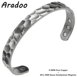 ARADOO Copper Bracelets for Women Pure Copper Magnetic Cuff Bracelet Jewelry Gifts